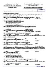 Đề thi khảo sát chất lượng lần 4 môn Hóa học Lớp 12 - Mã đề 101 - Năm học 2019-2020 - Trường THPT Nguyễn Thị Giang (Có đáp án)